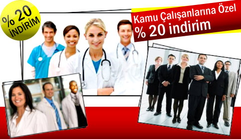 KAMU KURUMLARINA ÖZEL %20 İNDİRİM