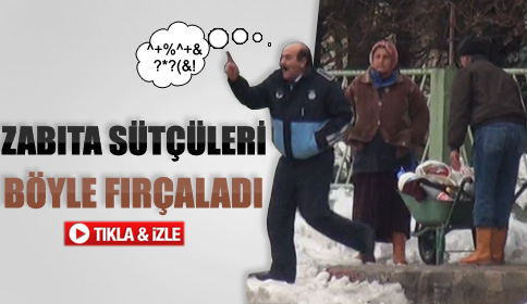 Zabıta Seyyar Satıcılara böyle fırça attı. 