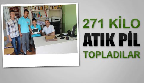271 Kilo Atık Pil Topladılar