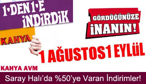 Birden bire indirdik! 1 Ağustos – 1 Eylül