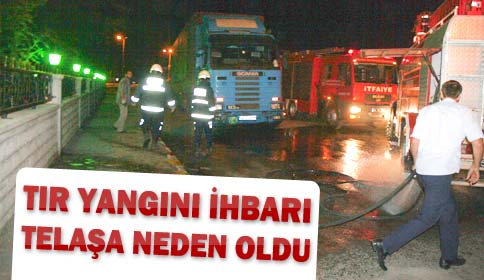 Kuzulukta Tır Yangını İhbarı Telaşa Neden Oldu
