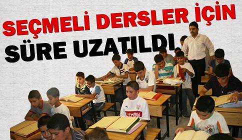 Seçmeli Dersler İçin Süre Uzatıldı