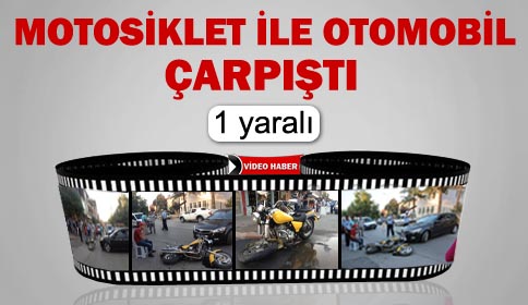 Motosiklet Sürücüsü Hafif Yaralandı