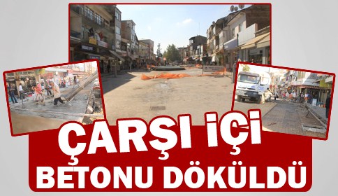 Akyazı Çarşı İçi Betonu Döküldü