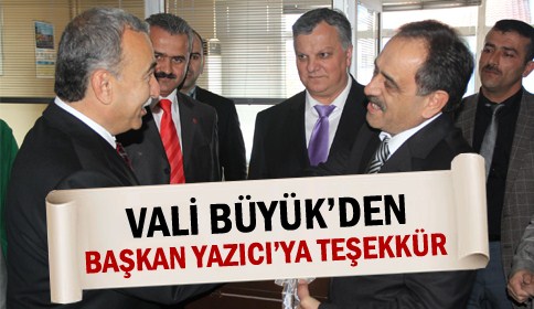 Sakarya Valisi Mustafa Büyük’den Başkan YAZICI’YA teşekkür