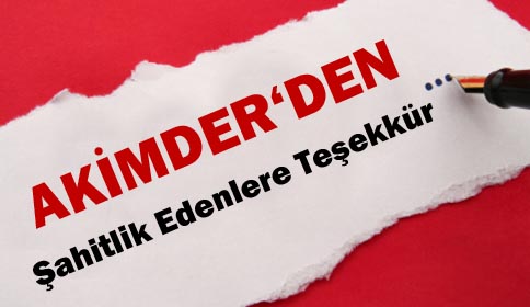 Şahitlik Edenlere Teşekkür
