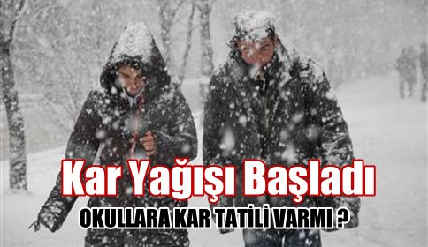 Kar Yağışı Başladı