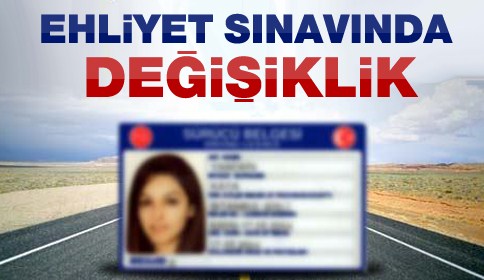 Ehliyet sınavında değişiklik