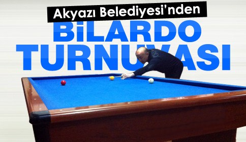 Akyazı Belediyesinden 3 Bant Bilardo Turnuvası