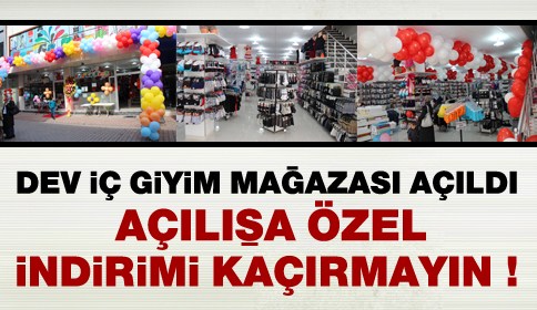 İç Giyim Mağazası Açıldı!