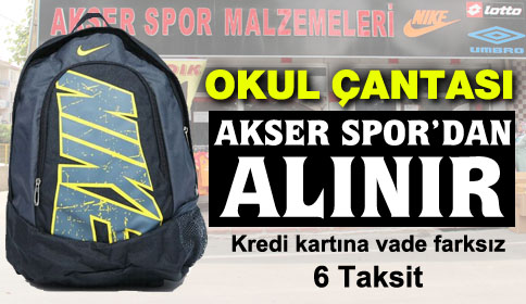 Okul Çantası Akser Spordan Alınır