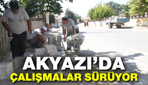 Akyazı Belediyesinden Kilitli Parke ve Dolgu Çalışması