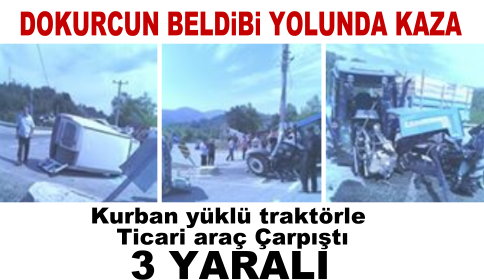 Dokurcun Yolunda Kaza 3 Yaralı