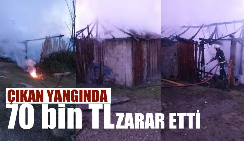 Çıkan Yangında 70 Bin TL Zarar Etti