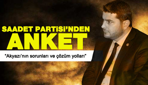 Saadet Partisinden Anket Çalışması