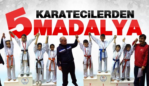 Karatecilerden 2 Birincilik. 3 İkincilik Madalyası