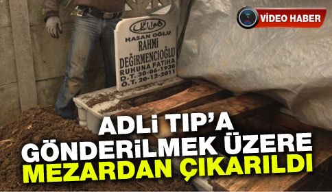 Adli Tıp’a gönderilmek üzere Mezardan Çıkarıldı