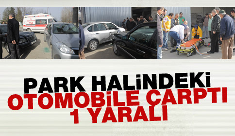 Park Halindeki Otomobile Çarptı