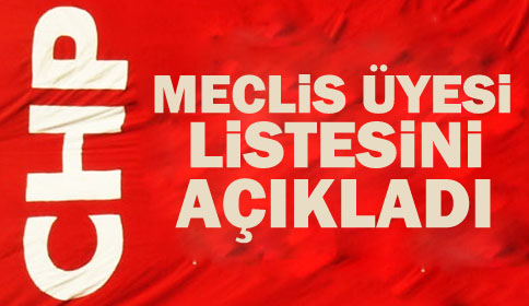 CHP Meclis Üyesi Listesini Açıkladı