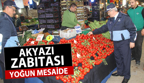 Akyazı Zabıtası Yoğun Mesaide