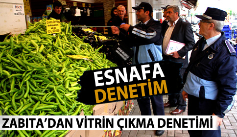 Akyazı Belediyesi Zabıtasından Esnafa Vitrin Çıkma Denetimi