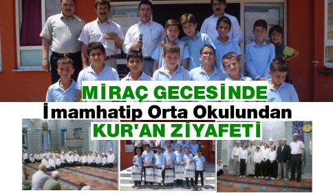 Miraç Gecesinde İmam Hatip Ortaokulundan Kuran Ziyafeti