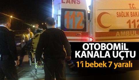 Otomobil Kanala Uçtu