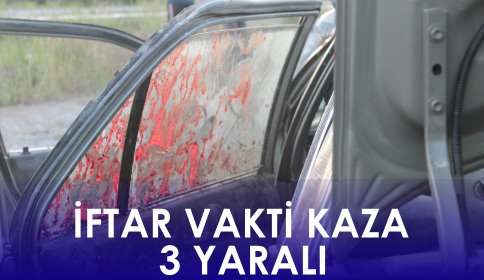Kontrolden Çıkan Otomobil Takla Attı 3 YARALI