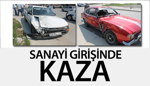 Sanayi Girişinde Maddi Hasarlı Kaza