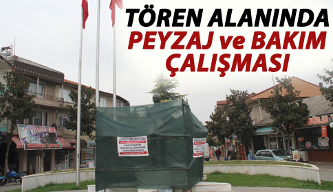 Akyazı Belediyesinden Tören Alanında Peyzaj Ve Bakım Çalışması