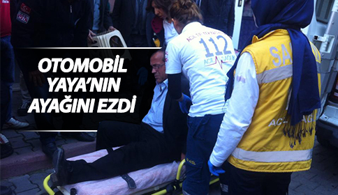 Otomobil Yayanın Ayağını Ezdi