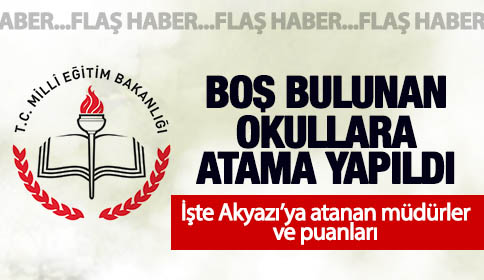 Boş Bulunan Okullara Müdür Atamaları Yapıldı