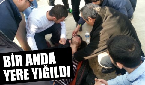 Yolda Yürürken yere yıldı