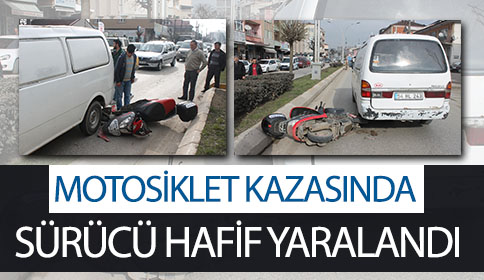 Motosiklet Kazasında Sürücü Hafif Yaralandı