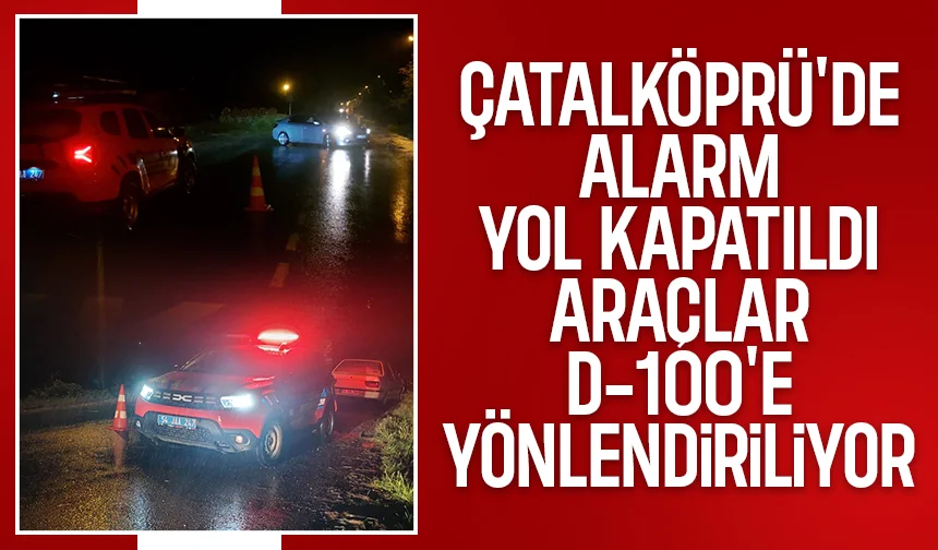 Mudurnu Deresi yükseldi; Çatalköprü'ye ulaşım D-100'den sağlanıyor