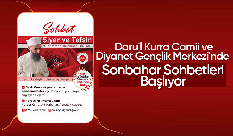 Muhammet Nurullah Dindar hoca ile sohbetler başlıyor