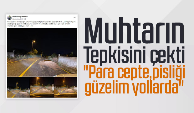 Muhtar tepki gösterdi