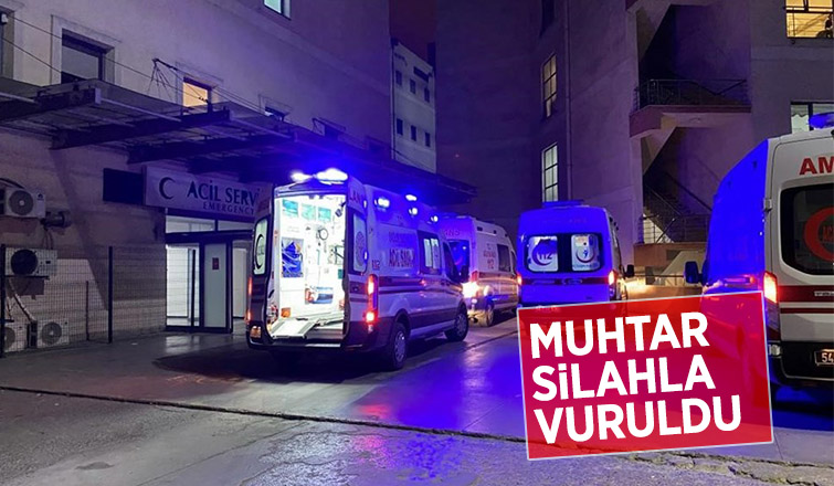 Muhtarı silahla vurdu
