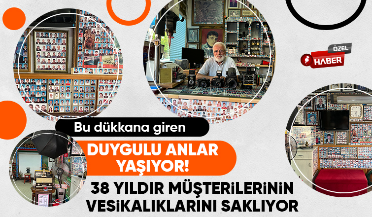 Müşterilerinin vesikalıklarını 38 yıldır saklıyor
