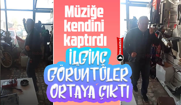 Müziğe kendini kaptırdı