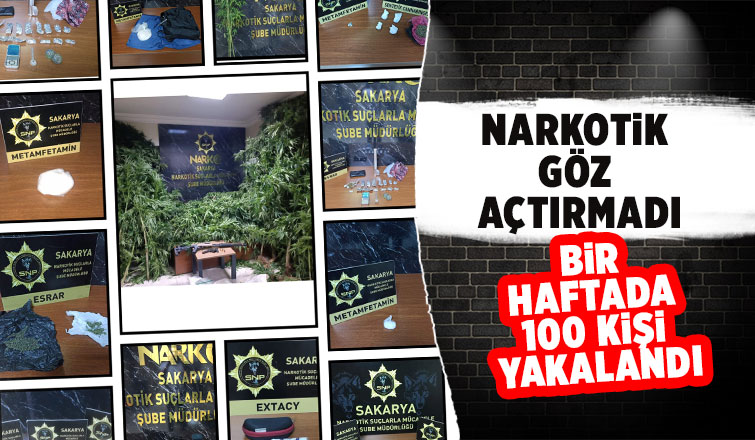 Narkotik operasyonlarında 100 gözaltı