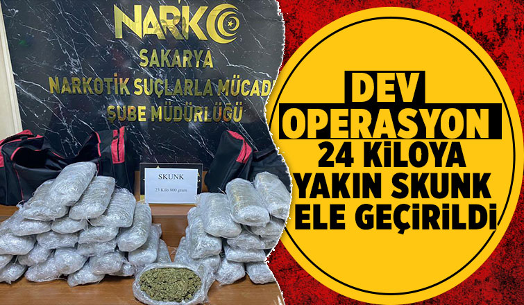 Narkotik operasyonu: 23 kilo 800 gram skunk ele geçirildi
