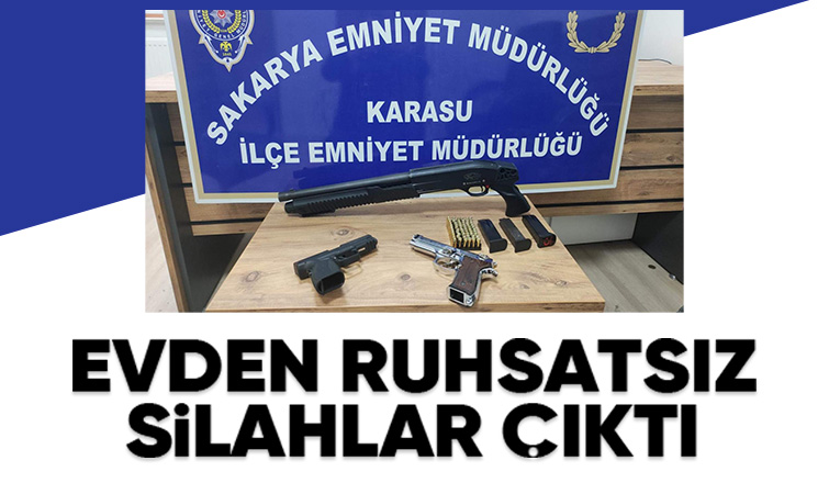 Narkotik operasyonunda ruhsatsız silahlar ele geçirildi