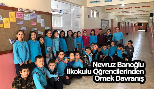 Nevruz Banoğlu İlkokulu Öğrencilerinden Örnek Davranış