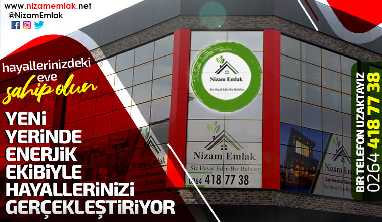 Nizam Emlak artık yeni yerinde