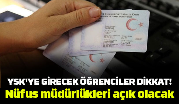 Nüfus müdürlükleri cumartesi günü açık