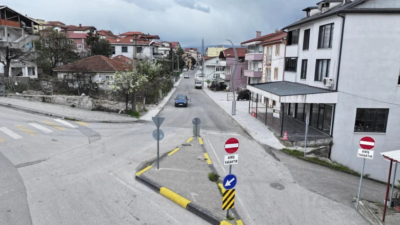 O caddede trafik akışı değişti