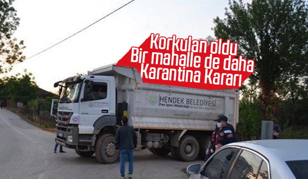 O mahallenin bir bölümü karantinaya alındı