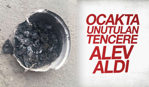 Ocakta Unutulan Tencere Alev Aldı