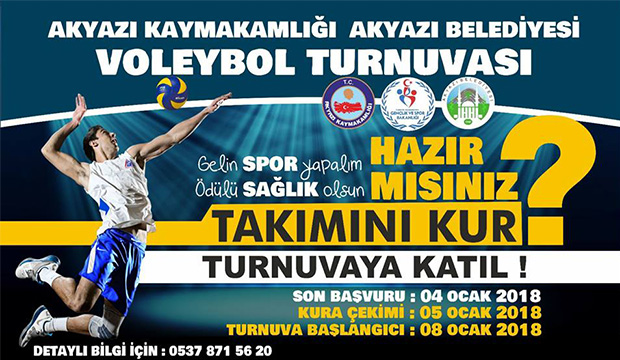 ÖDÜLLÜ VOLEYBOL TURNUVASI İÇİN BAŞVURULAR 4 OCAKTA SONA ERİYOR